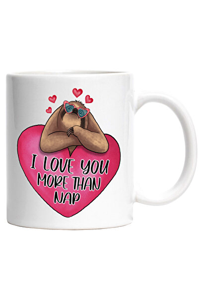 StoryGift Romania Cana cu animalul sloth/lenes cu mesajul "I love you more th...