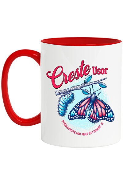 StoryGift Romania Cana Evolutie Fluture Motivational Femei Text Creste Usor, ...