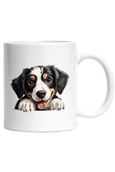 StoryGift Romania Cana cu un catelus fericit care se uita peste gard | ilustr...