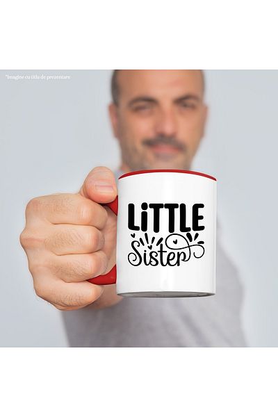 StoryGift Romania Mug for a loved and appreciated younger sister - care, support, affection with Mane, Cu, STG.