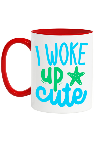 StoryGift Romania Cana cu mesajul in engleza "I woke up cute" - m-am trezit d...