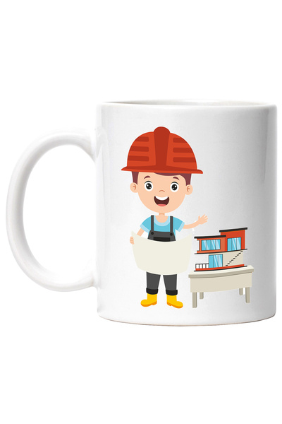 StoryGift Romania Cana Cu Inginer, Arhitect, Casa, Macheta, Casca, Plan, Mult...