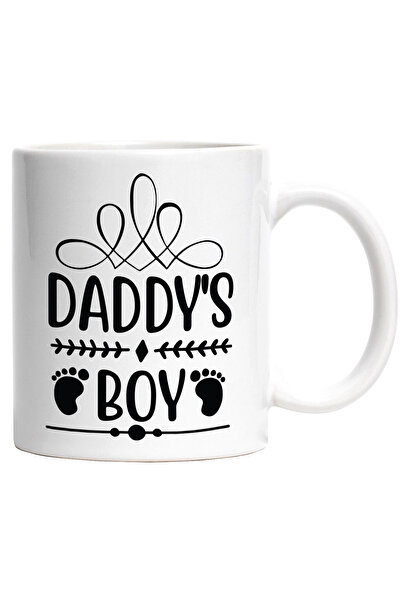 StoryGift Romania Cana cu urme de pasi si textul "Daddy's boy" - baiatu' tate...