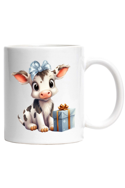 StoryGift Romania Cana cu o vacuta surprinsa care are un cadou | a fost cumin...