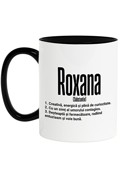 StoryGift Romania Cana Cu Numele Roxana, si Mesaj Motivational, Creativa, Des...