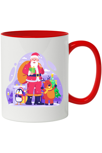 StoryGift Romania Cana Cu Mos Craciun, Iarna, Pinguin, Ren, Brad, Sarbatori, ...
