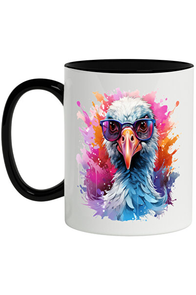 StoryGift Romania Cana Cu Pescarus De Mare, Ochelari De Soare, Pasare, Multic...