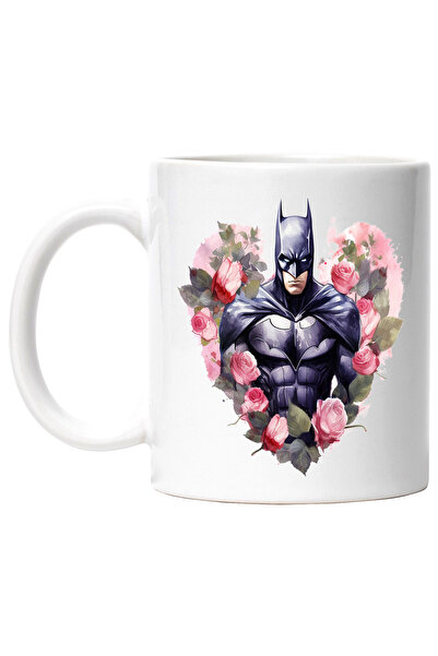 StoryGift Romania Cana Cu Supererou, Batman, DC, Inima, Trandafiri, Flori, Mu...