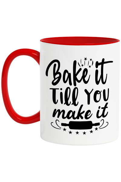 StoryGift Romania Cana pentru cele pasionate de gatit cu mesajul "Bake it til...