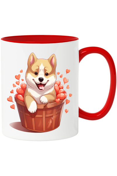 StoryGift Romania Cana cu un catel vesel care sta intr-un cos | ilustratie | ...