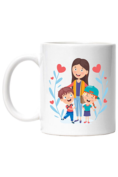 StoryGift Romania Cana Cu Parinte, Copii, Mama, Frunze, Inimi, Geanta, Sapca,...