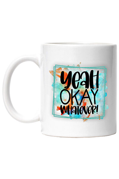 StoryGift Romania Cana cu mesajul "Yeah, okay, whatever!", ilustratie, amuzan...