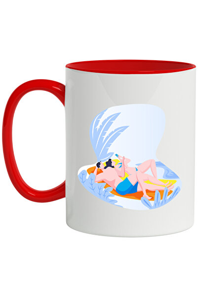 StoryGift Romania Cana Cu Cuplu, Telefon, Plaja, Vacanta, Multicolor 330 ml, ...