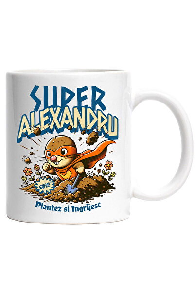 StoryGift Romania Cana cu Cartita Cu masca Si pelerina Rosie Super erou Text ...