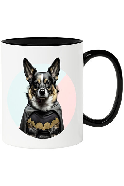 StoryGift Romania Cana cu Portret Caine Supererou, Caine in Custom de Batman,...