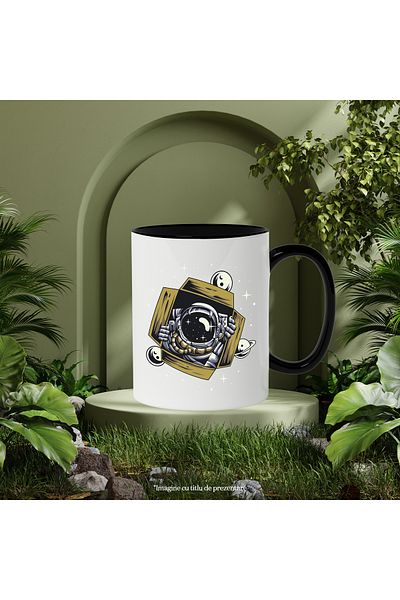 StoryGift Romania Astronaut Mug, Box, Space, Stars, Planet, Moon, SF, Multicolor 330 ml, C, With, STG