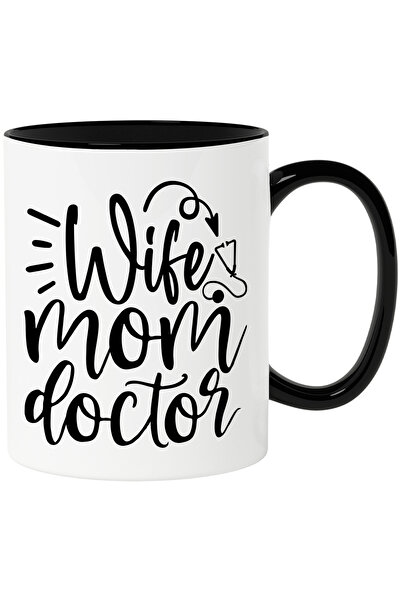StoryGift Romania Cana cu textul in engleza "Wife, mom, doctor" - sotie mama ...
