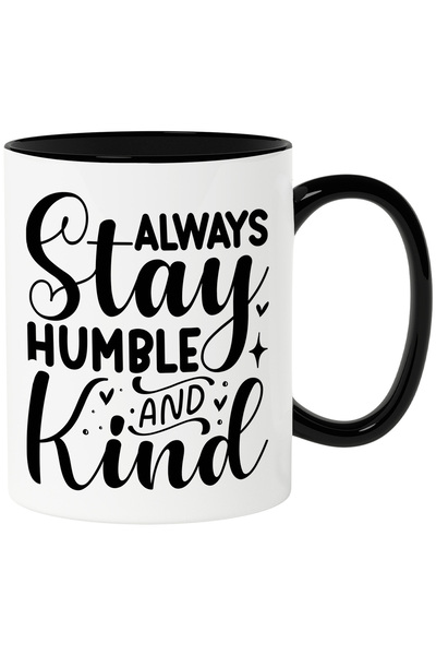 StoryGift Romania Cana cu inimioare si mesajul "Always stay humble and kind" ...