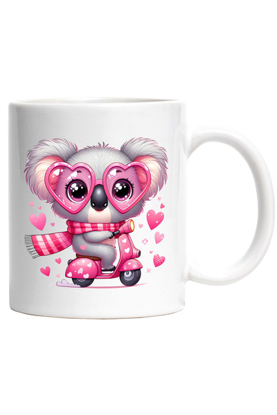 StoryGift Romania Cana cu un ursulet Koala care se plimba cu un scuter | inim...