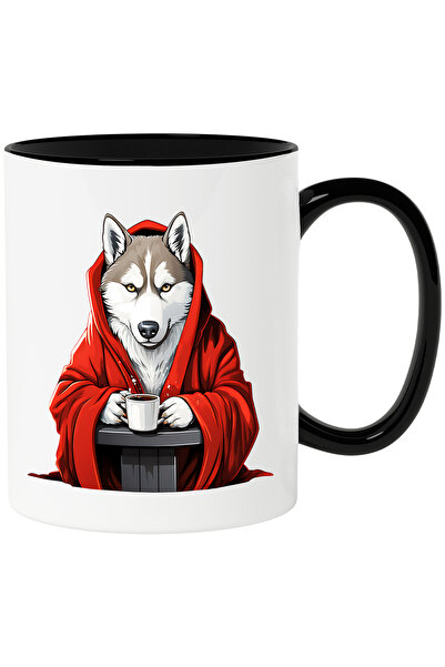 StoryGift Romania Cana cu un lup care are un capod rosu | ilustratie | cana c...