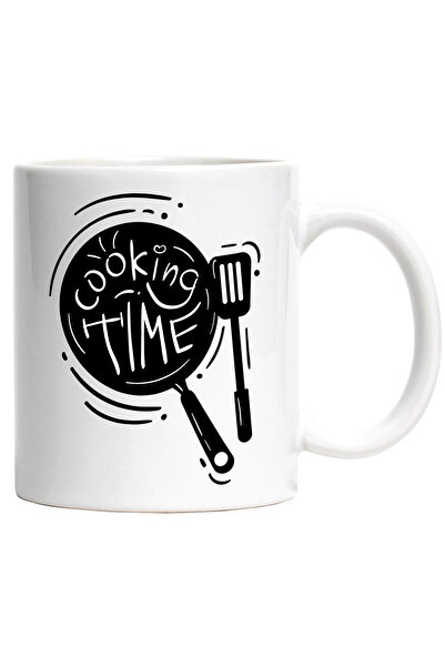 StoryGift Romania Cana Cu Mesaj In Engleza Cooking Time, Tigaie, Spatula, Gat...