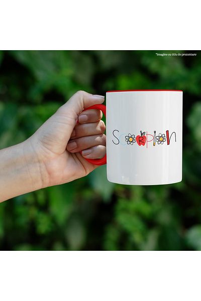 StoryGift Romania Mug With Name Scorpio, School, Chemistry, Materials, Algebra, Geometry, 330ml, Sky, With,STG