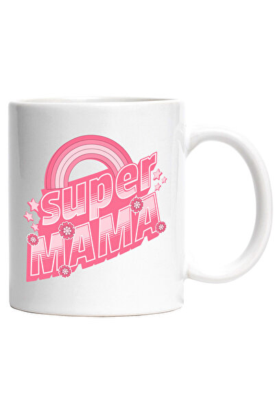 StoryGift Romania Cana cu Curcubeu Colorat Text Super Mama Familie Iubire Ete...