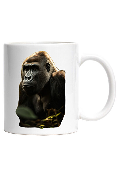 StoryGift Romania Cana Cu Gorila, Neagra, Jungla, Animale Salbatice,Ceramica,...