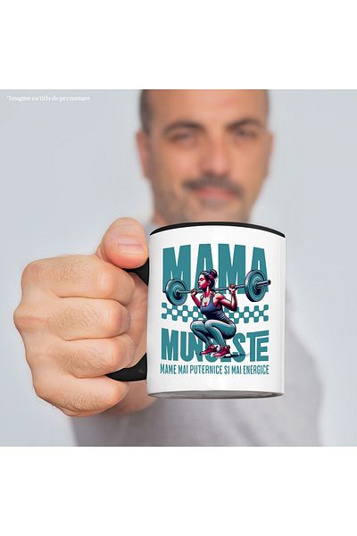 StoryGift Romania Strong Woman Mug Sala Text Mom Works Stronger And More Energy, Ceram, With ,STG.