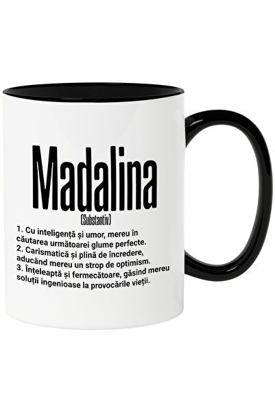 StoryGift Romania Cana Cu Numele Madalina, si Mesaj Motivational, Glumeata, C...