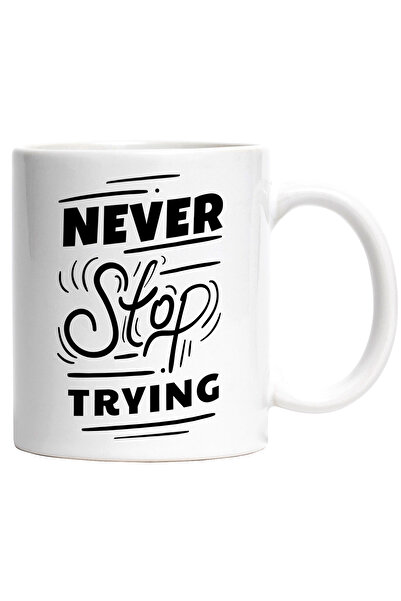 StoryGift Romania Cana Cu Mesaj Inspirational In Engleza Never Stop Trying, N...