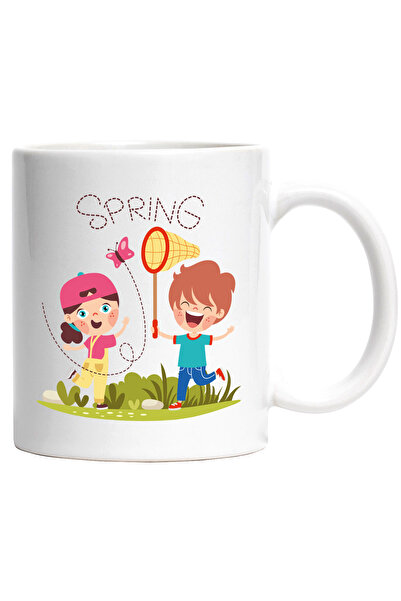 StoryGift Romania Cana Cu Mesaj In Engleza Spring, Primavara, Copii, Fluture,...