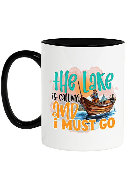 StoryGift Romania Cana cu mesajul "The lake is calling and I must go", lacul ma cheama si trebuie , Cu Maner Negru