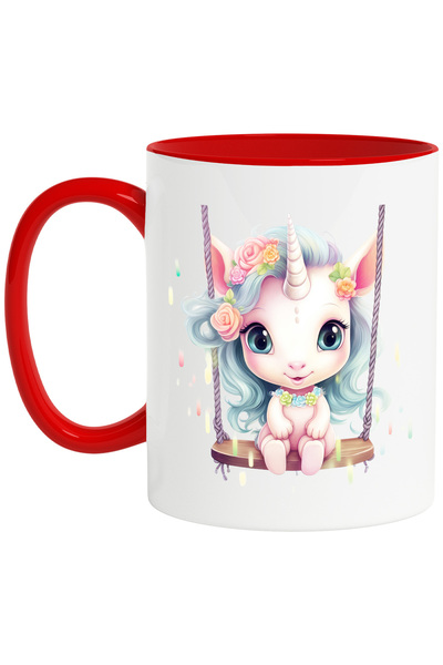 StoryGift Romania Cana cu un unicorn care se da in leagan | ilustratie | vese...