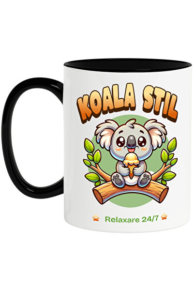 StoryGift Romania Cana stil urc koala, relaxare 247, zen animal pufos, 330ml,...