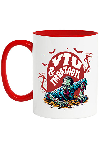 StoryGift Romania Cana cu Zombie Iesind Din Mormant Text Viu & Imbatabil Hall...