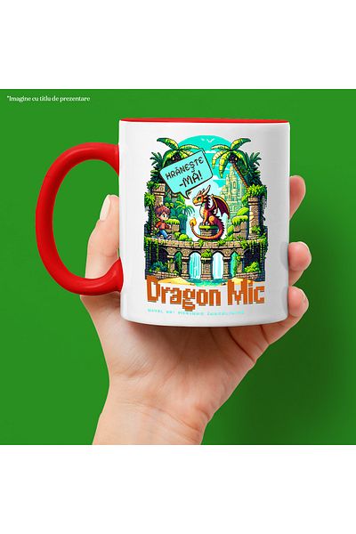StoryGift Romania Drogon mug small quest. Level Up! Mission Accomplished, 330ml, Ceramic with Ro Handle, With ,STG