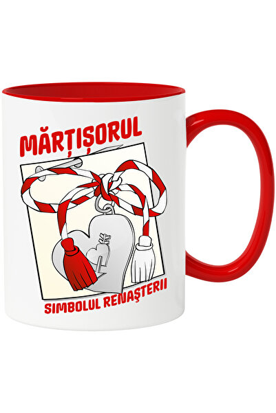 StoryGift Romania Cana martisor simbol al renasterii primavara , 330ml, Ceram...