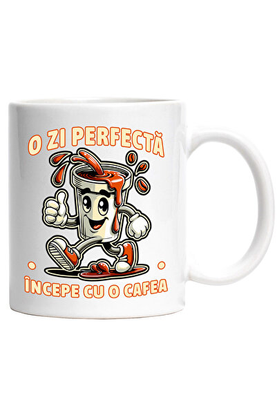 StoryGift Romania Cana O zi perfecta Incepe cu o cafea energie, 330ml, Cerami...