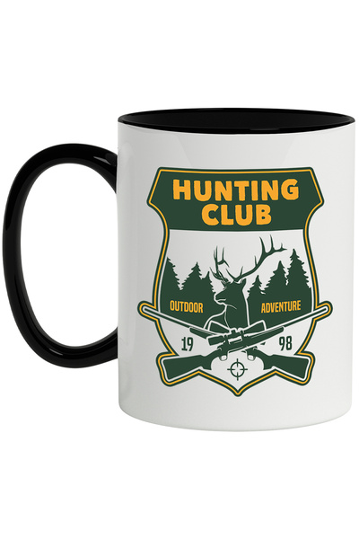 StoryGift Romania Cana Cu Mesaj In Engleza Hunting Club, Vanatoare, Cerb, Pad...