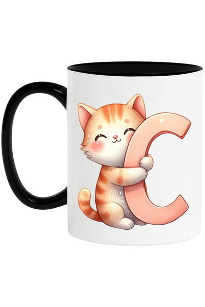 StoryGift Romania Cana cu o pisicuta cu litera "C", ilustratie, pentru copii,...