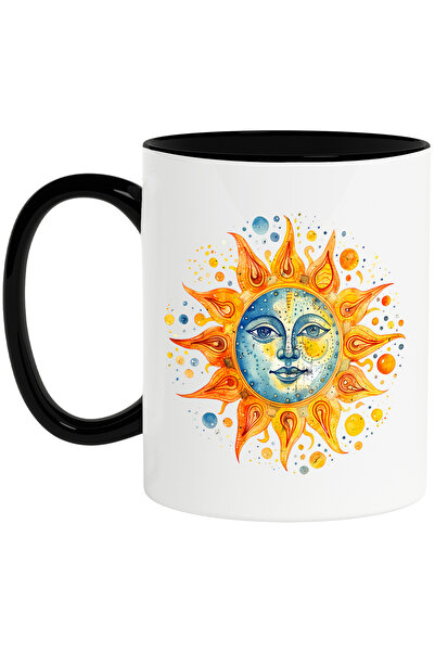 StoryGift Romania Cana cu soarele, astre, stilul hippie, cultura, ilustratie,...