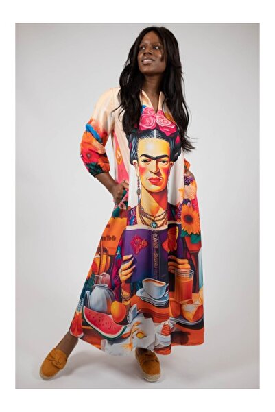 FASHIONLAND ROCHIE MAXI CU BUZUNARE SI MANECA LUNGA ZEN FRIDA TALIE UNICA Mul...