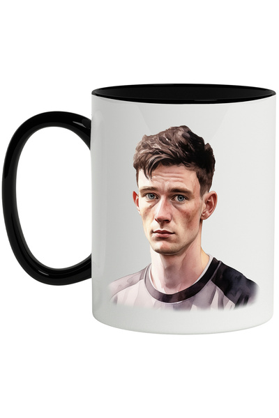 StoryGift Romania Cana Cu Gerard Pique, Sportiv, Fotbalist, Jucator Celebru, Multicolor 330 ml, Ce, Cu Maner Negru