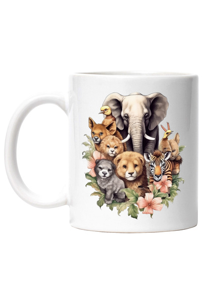 StoryGift Romania Cana cu animale salbatice | ilustratie | natura | elefant |...