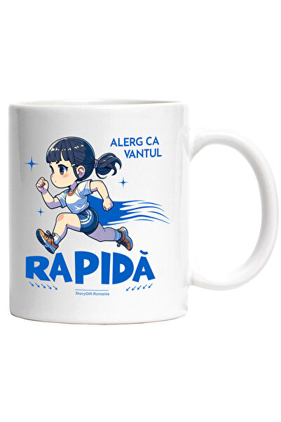 StoryGift Romania Cana cu Fata Alergatoare Viteza Sport Maraton Sport Text In...