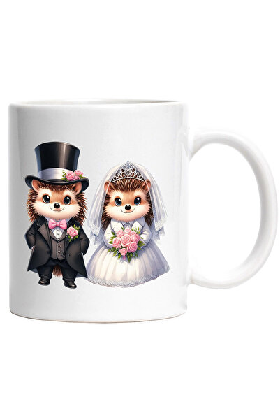 StoryGift Romania Cana cu 2 arici la nunta | rochie de mireasa | costum de gi...