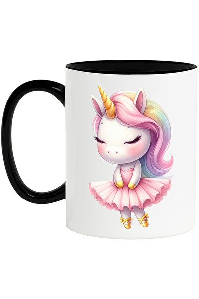 StoryGift Romania Cana cu un unicorn somnoros, ilustratie, aproape ca a adorm...