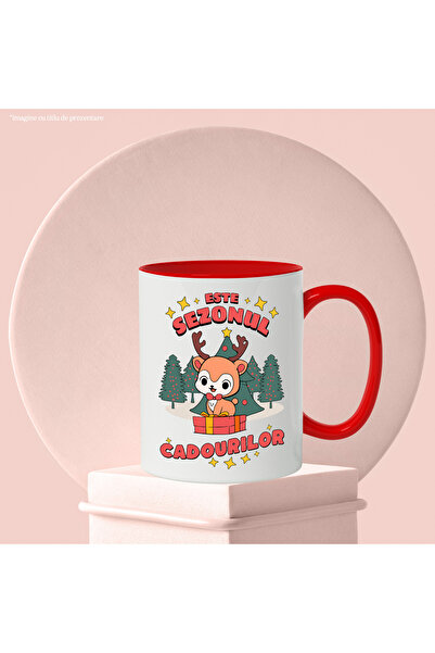 StoryGift Romania It's the season of gifts mug deer in the forest Christmas, 330ml, Ceramic with Handle, With,STG