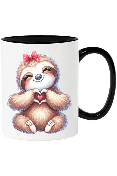 StoryGift Romania Cana cu o femela sloth/lenesa care face un semn in forma de...